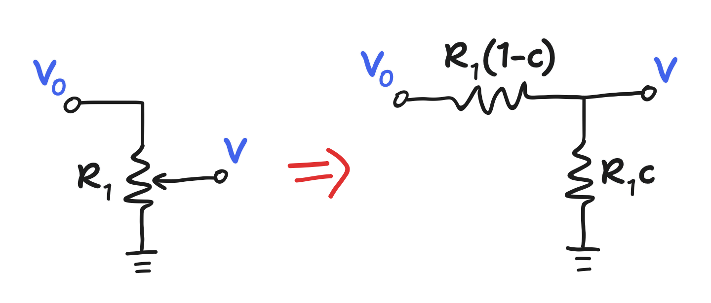 potentiometer as a voltage divider